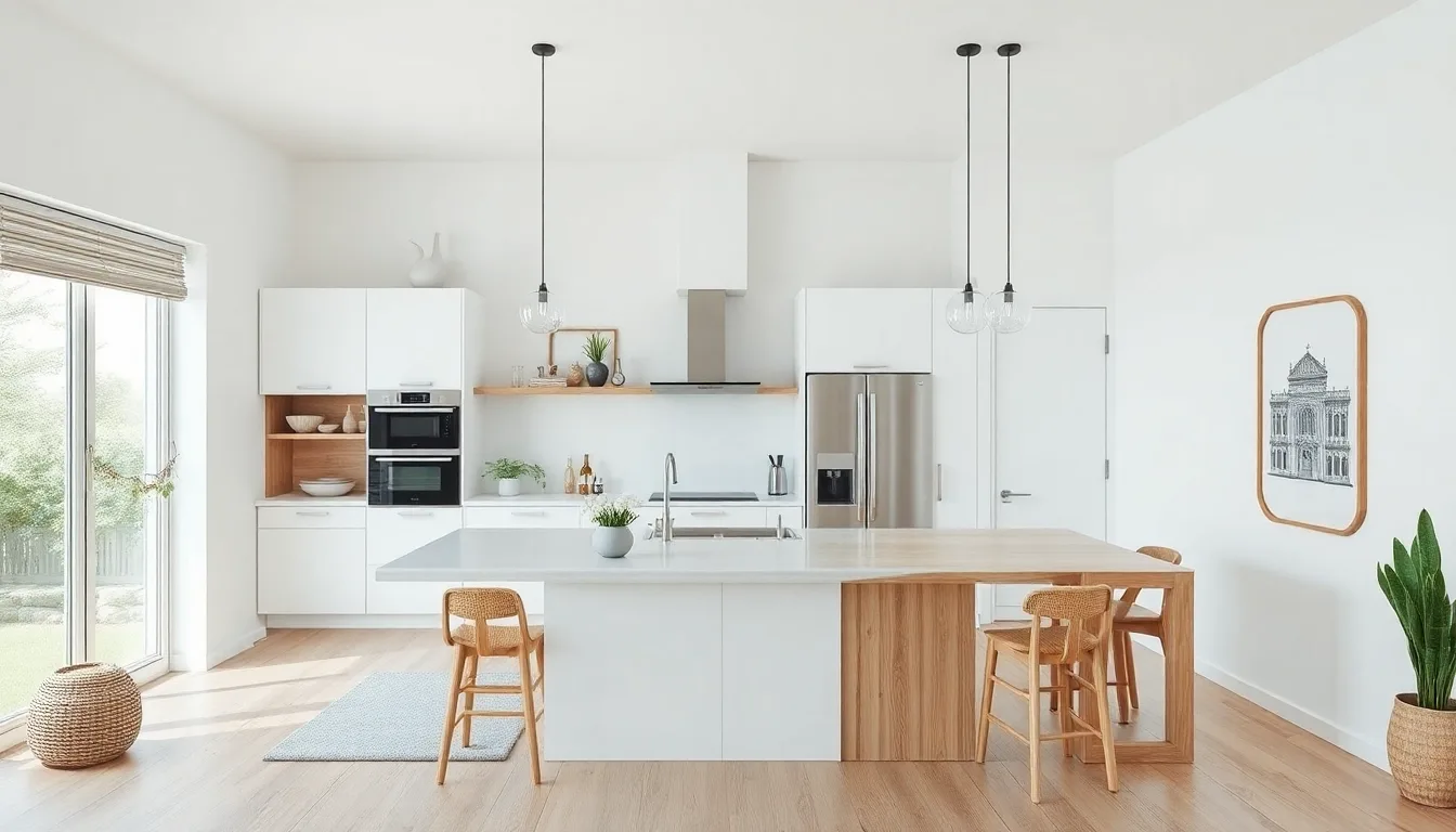 10 Astuces Ingénieuses pour une Cuisine Blanche et Bois Élégante