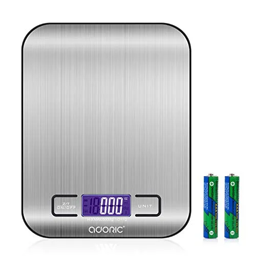 ADORIC Balance Cuisine Electronique Balance de Précision – Balance numérique de Cuisine de Haute Précision, 5kg/1g…