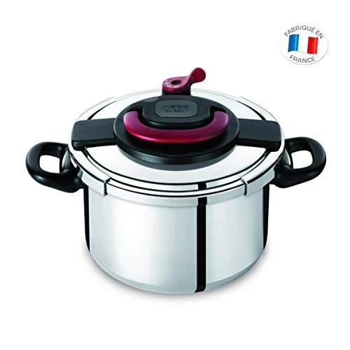 Autocuiseur SEB Clipso Plus P4371406 8L : 6 à 8 personnes – 2 programmes de cuisson – Panier vapeur – Ouverture…