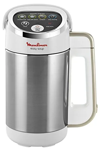 Moulinex Easy Soup Blender Chauffant, Robot cuiseur, Double Paroi, Capacité 1,2L,Soupe, Velouté, Compote, Smoothies…
