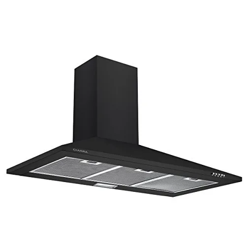 CIARRA CBCB9201 Hotte Aspirante 90 cm Classe A – 370m³/h – Filtre à Charbon Inclus- Recyclage ou Evacuation – Cheminée…