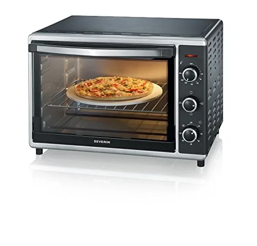 SEVERIN Mini-Four à chaleur tournante 42 L avec pierre à pizza et tournebroche, Four posable 1 800 W design élégant…